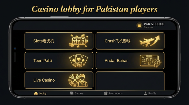 Lobby view of glorys casino for Pakistan users - 4